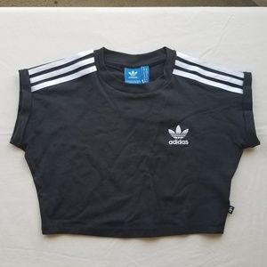 NWT Adidas Womens Three Stripe Crop Top